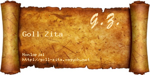 Goll Zita névjegykártya